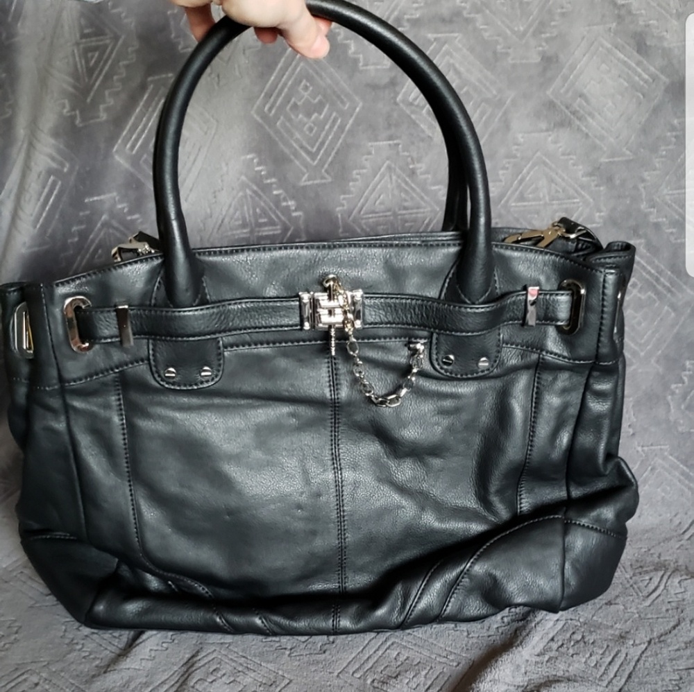 NWOT Rachel Zoe black leather purse handbag